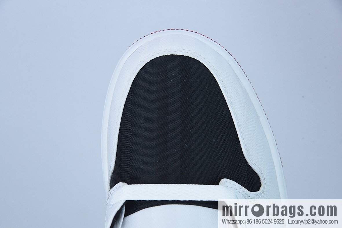 D01D4 Pure Original NK Air Jordan 1 Mid White Black Red AJ1 Qiao 1 Middle Help Culture Basketball Shoes, item number: DD9338-016