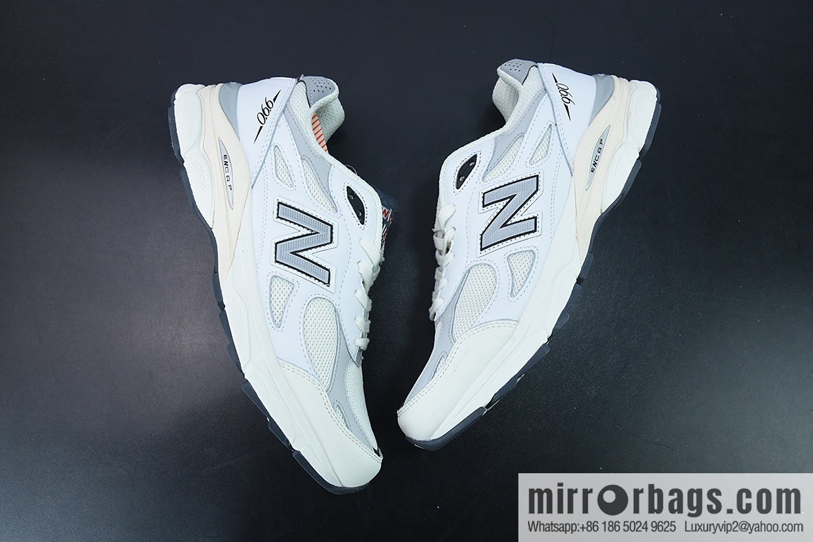 X09C3 New Balance New Balance Vintage running shoes/beige 3M reflective, new version, presidential jogging shoes, item number: M990AL3