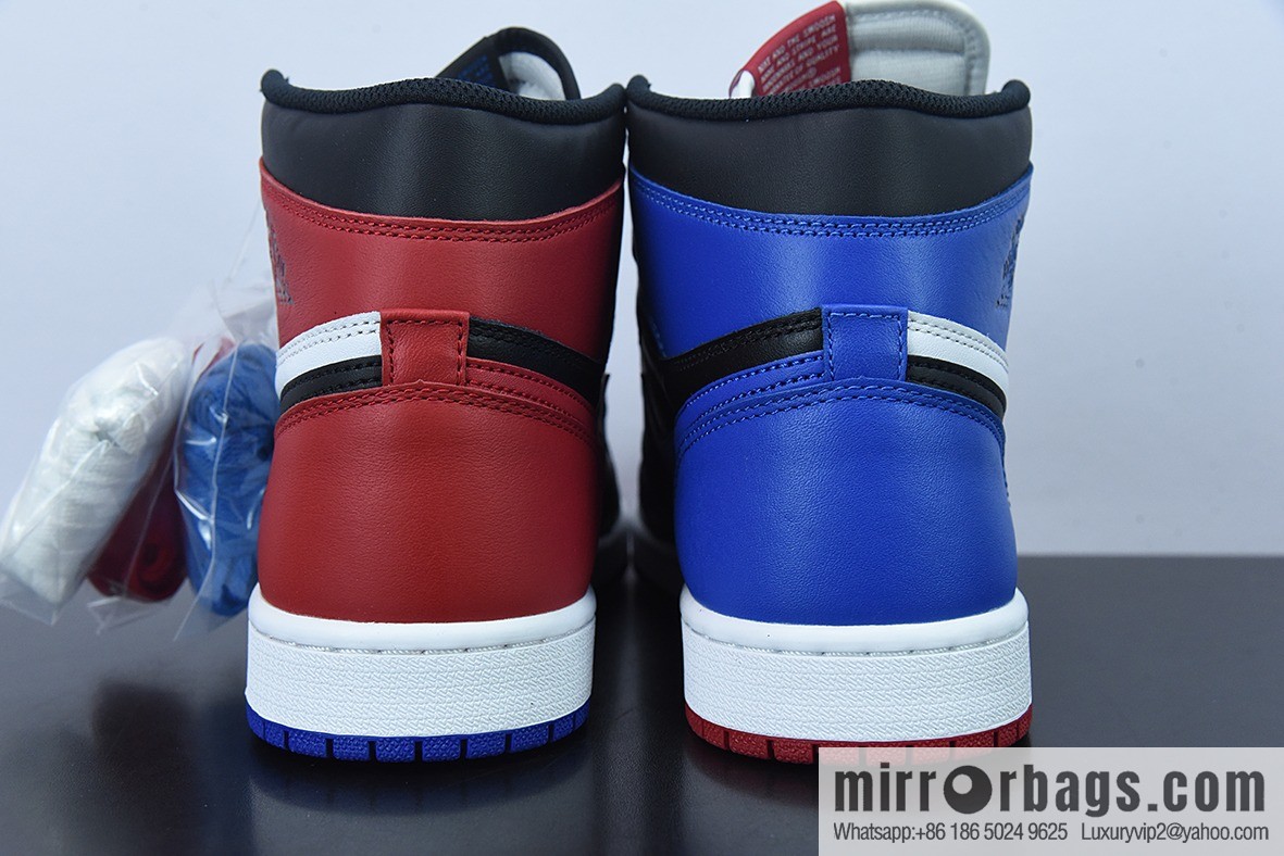 L00H6 Air Jordan 1 TOP3 AJ1 black and red mandarin duck AJ1 high-top basketball shoes, item number: 555088-026