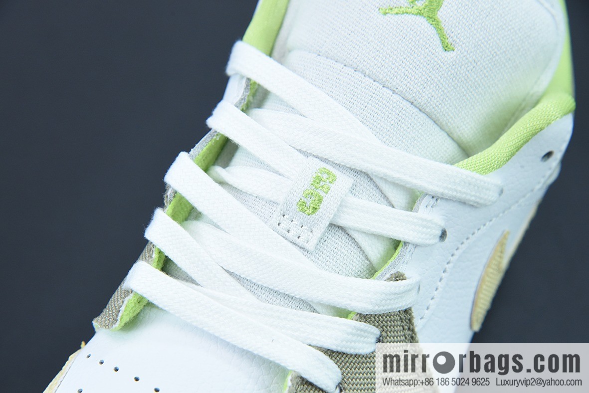 Pure Original Air Jordan 1 Low AJ1 white pink brown patchwork casual women's low help item number: DJ0341-100