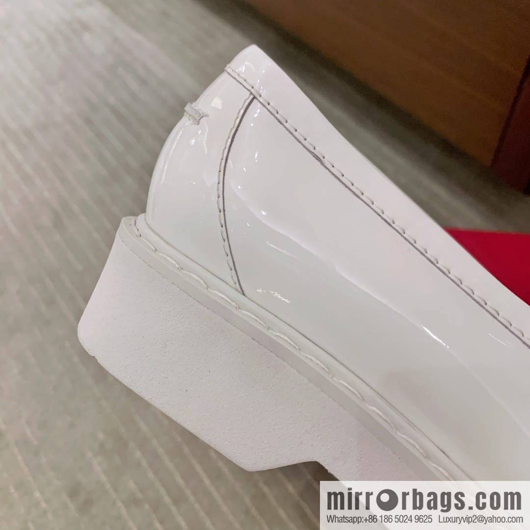 Roger Vivieri high-end water-plated RV buckle women's leather shoes