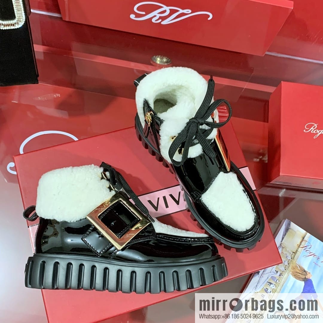 Roger Vivier official website 2022 winter launched RV wool snow boots
