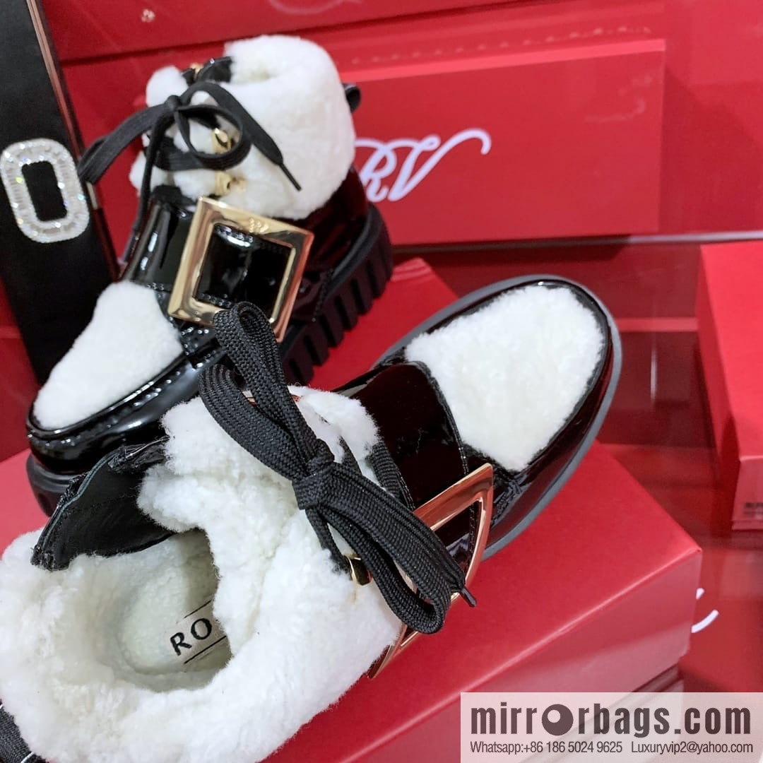 Roger Vivier official website 2022 winter launched RV wool snow boots