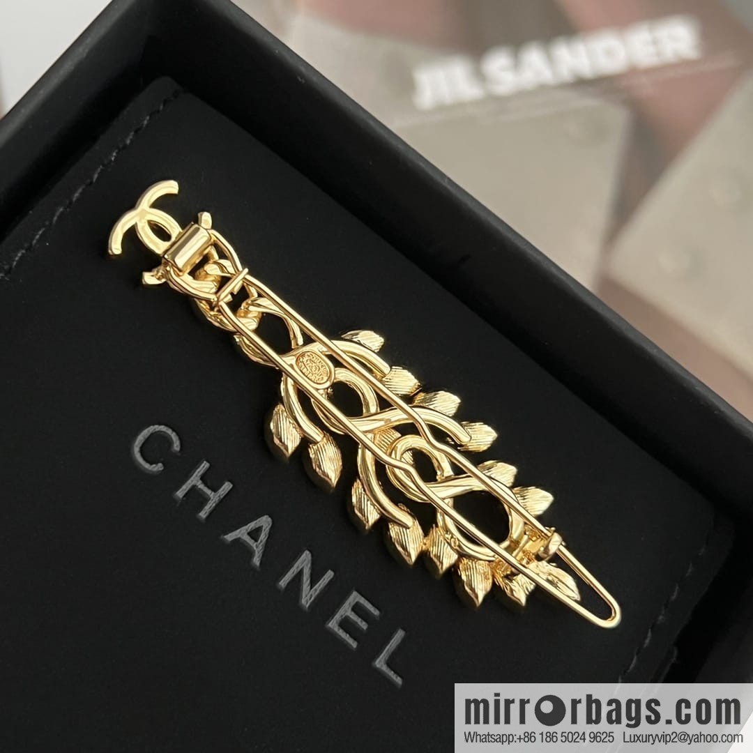 New Chanel double c gold wheat ear hairpin hairpin