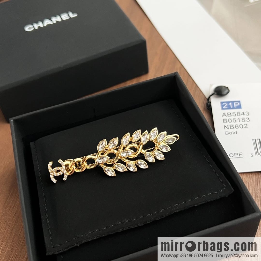 New Chanel double c gold wheat ear hairpin hairpin