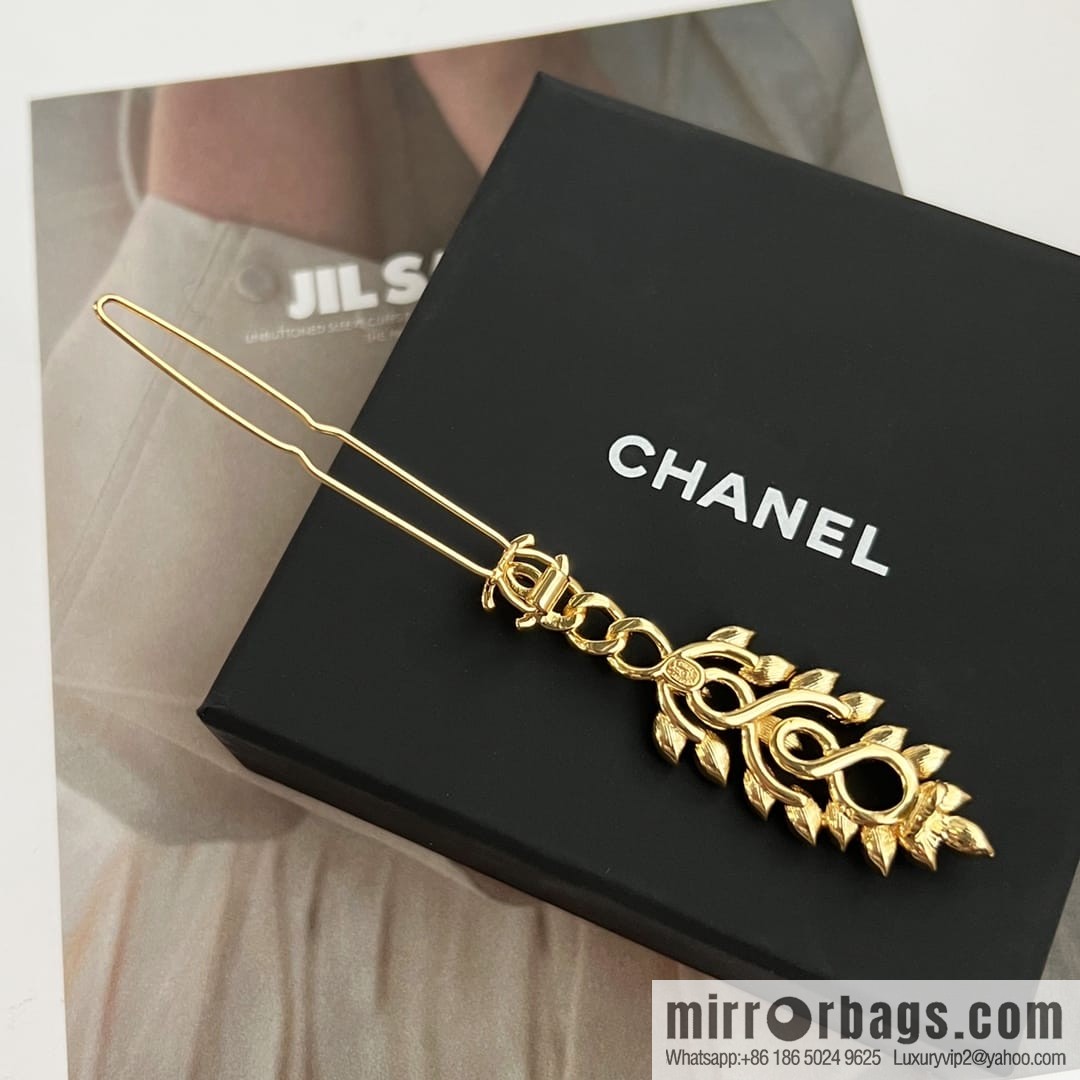 New Chanel double c gold wheat ear hairpin hairpin