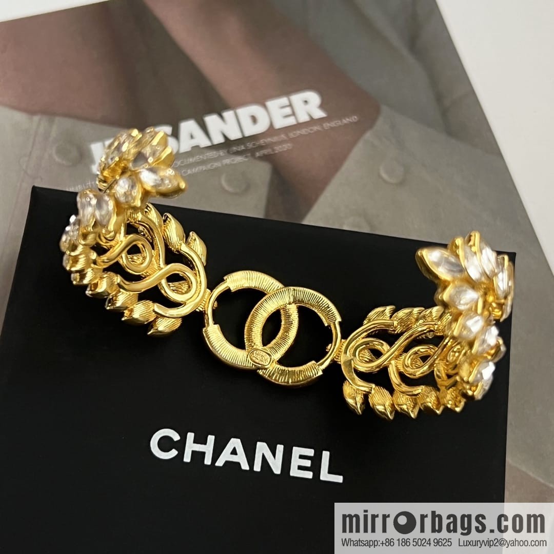 New ☑️ Chanel gold double c wheat ear horse eye opening bracelet bracelet
