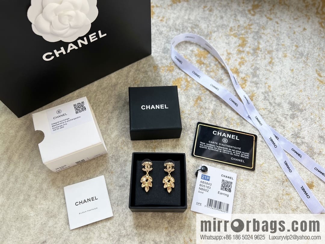 New ☑️ Chanel double c wheat stud earrings