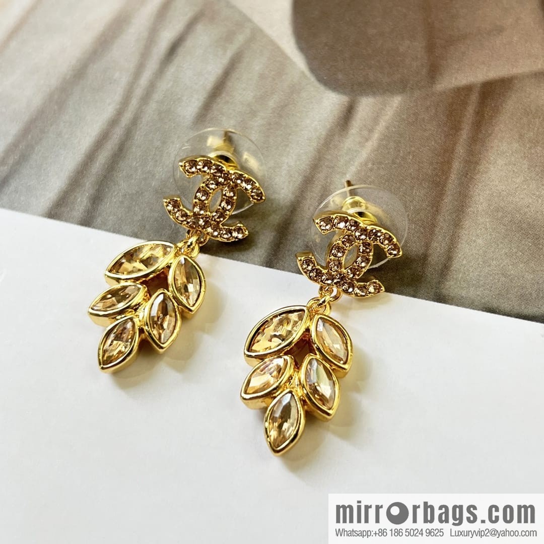 New ☑️ Chanel double c wheat stud earrings