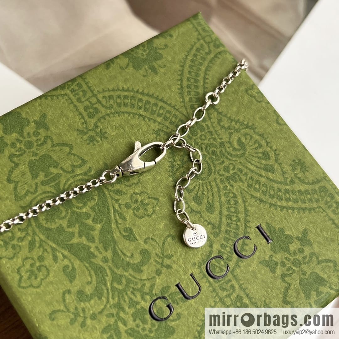 New Gucci Gucci His & Hers double G ring necklace