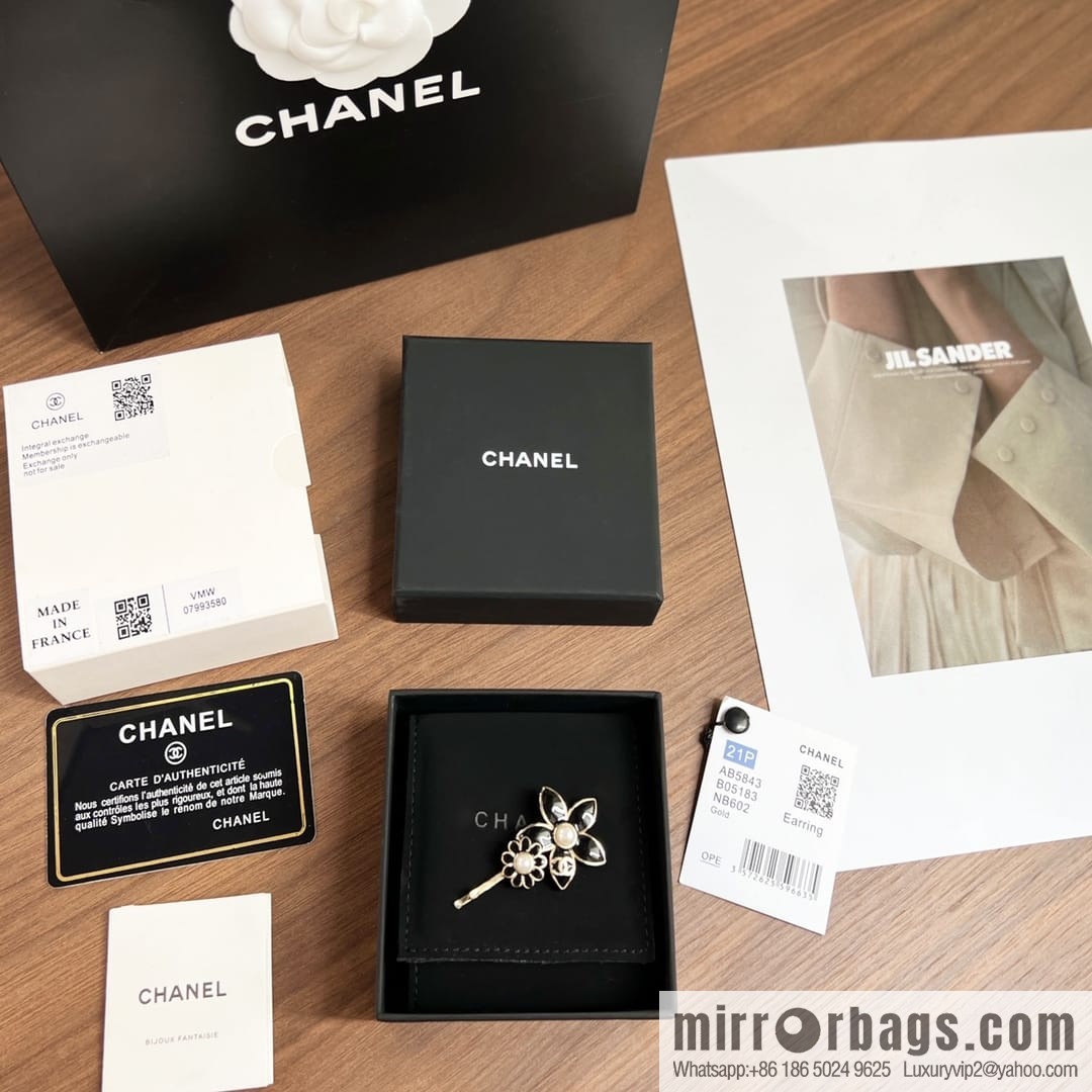 New ☑️ Chanel double c black flower hairpin hairpin