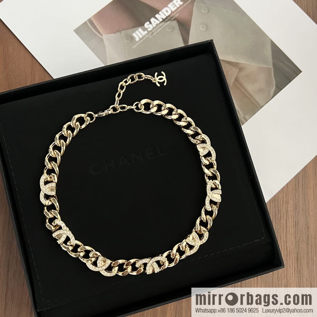 New ☑️ Chanel semi-double c chain strap bracelet necklace