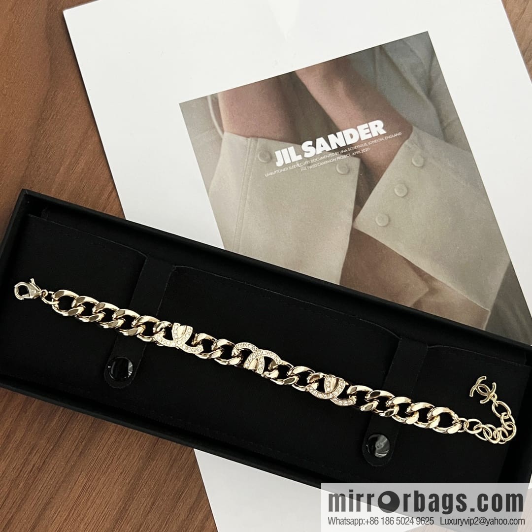 New ☑️ Chanel semi-double c chain strap bracelet necklace