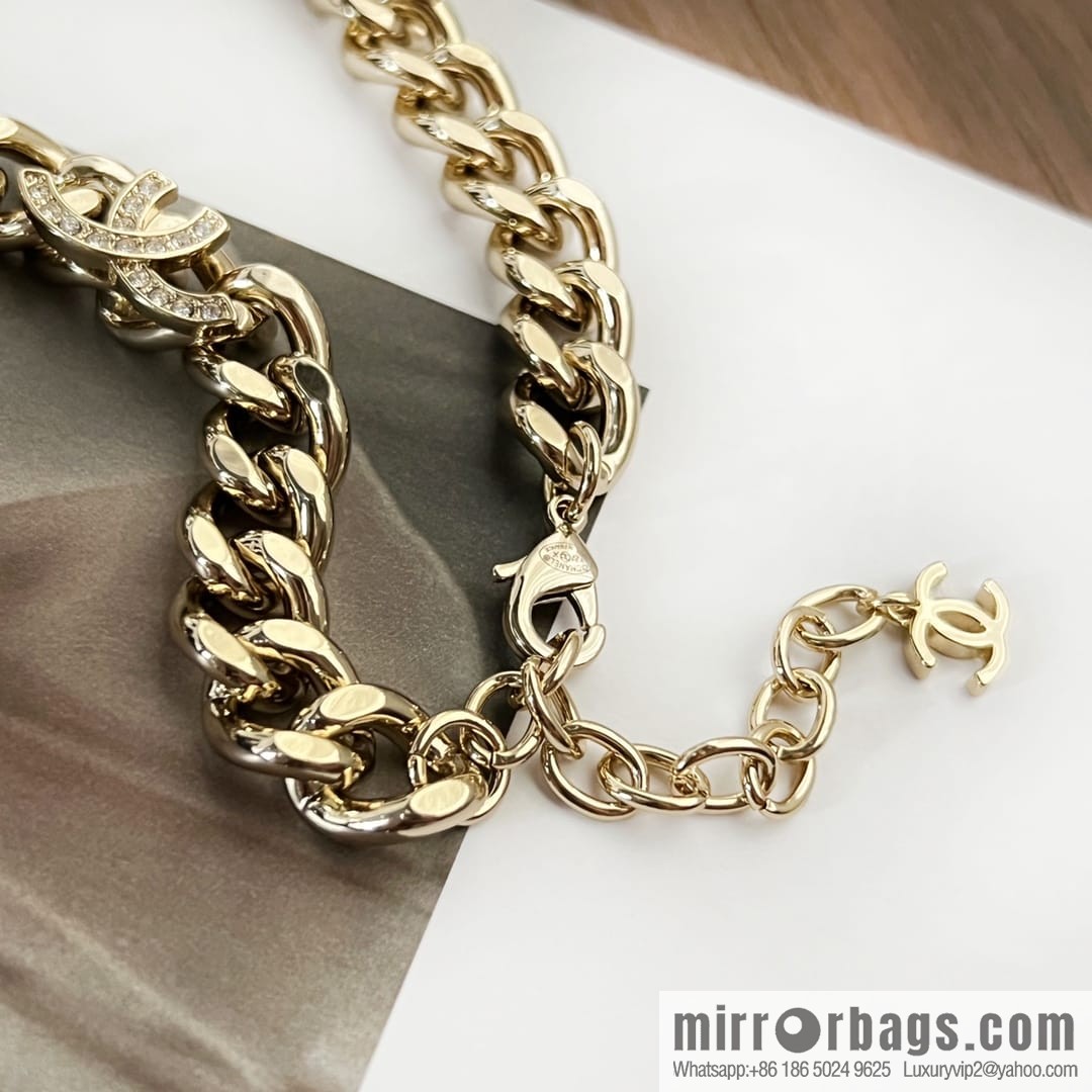 New ☑️ Chanel semi-double c chain strap bracelet necklace