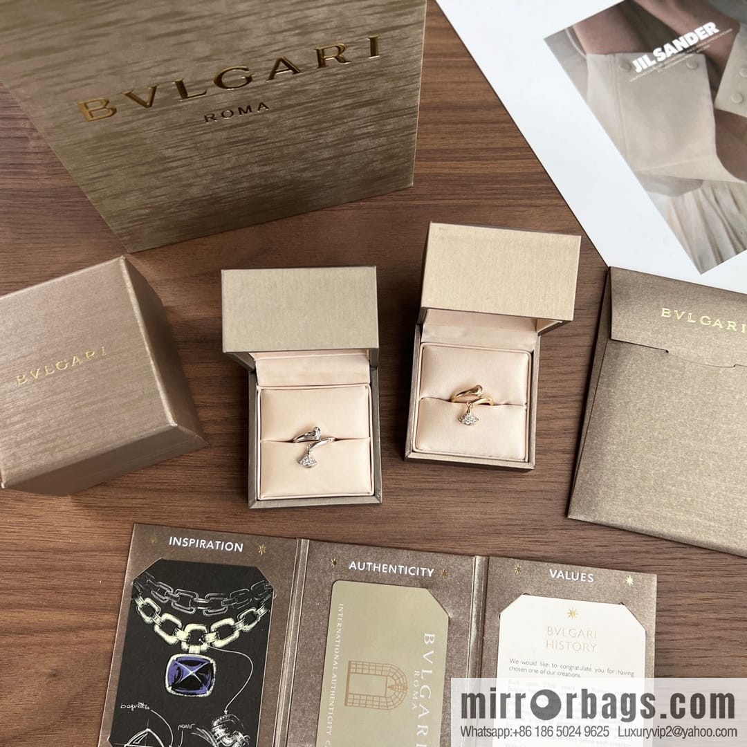 BVLGARI Bulgari classic full diamond fan ring