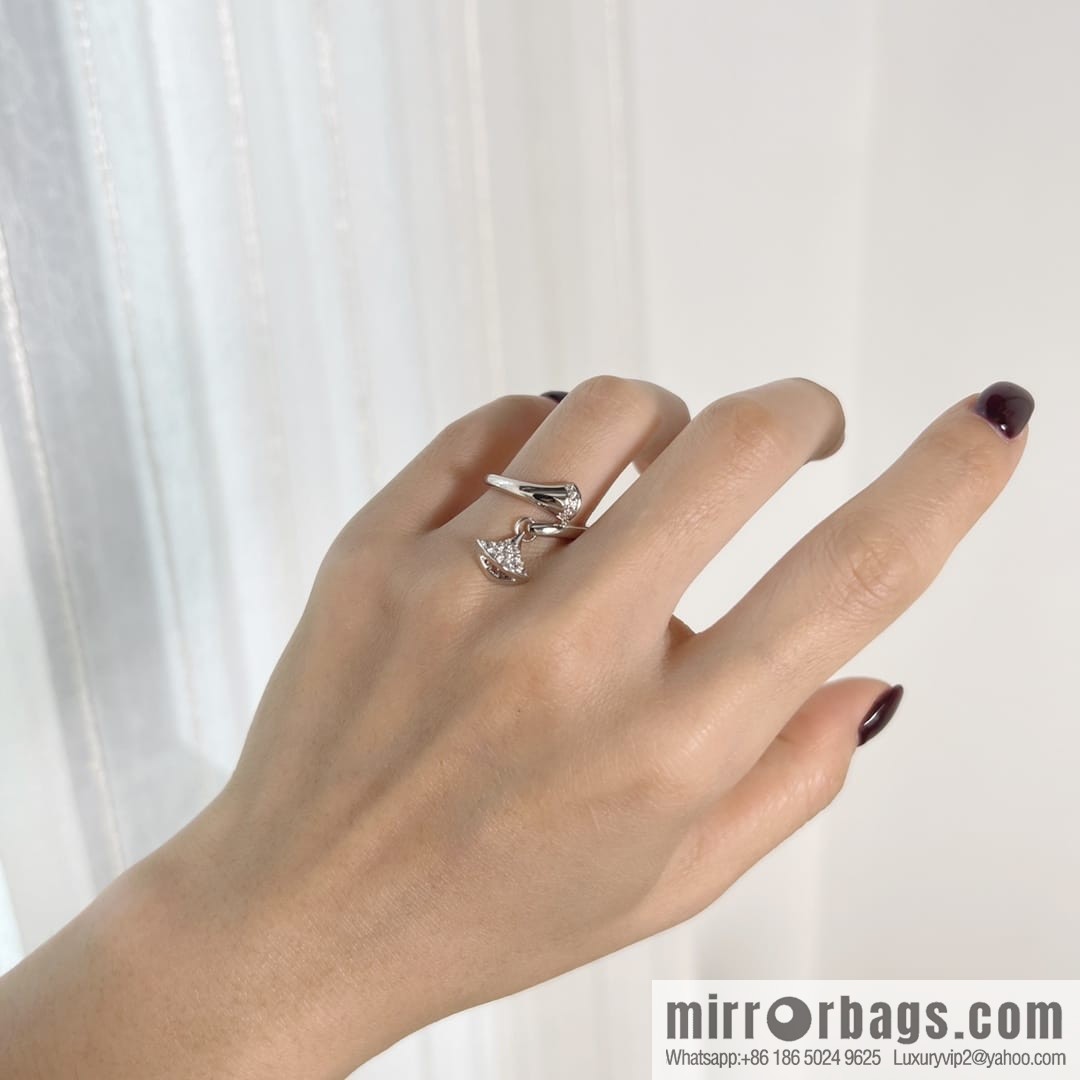BVLGARI Bulgari classic full diamond fan ring
