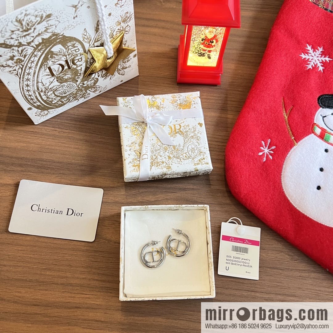 ☑️Dior silver CD stud earrings