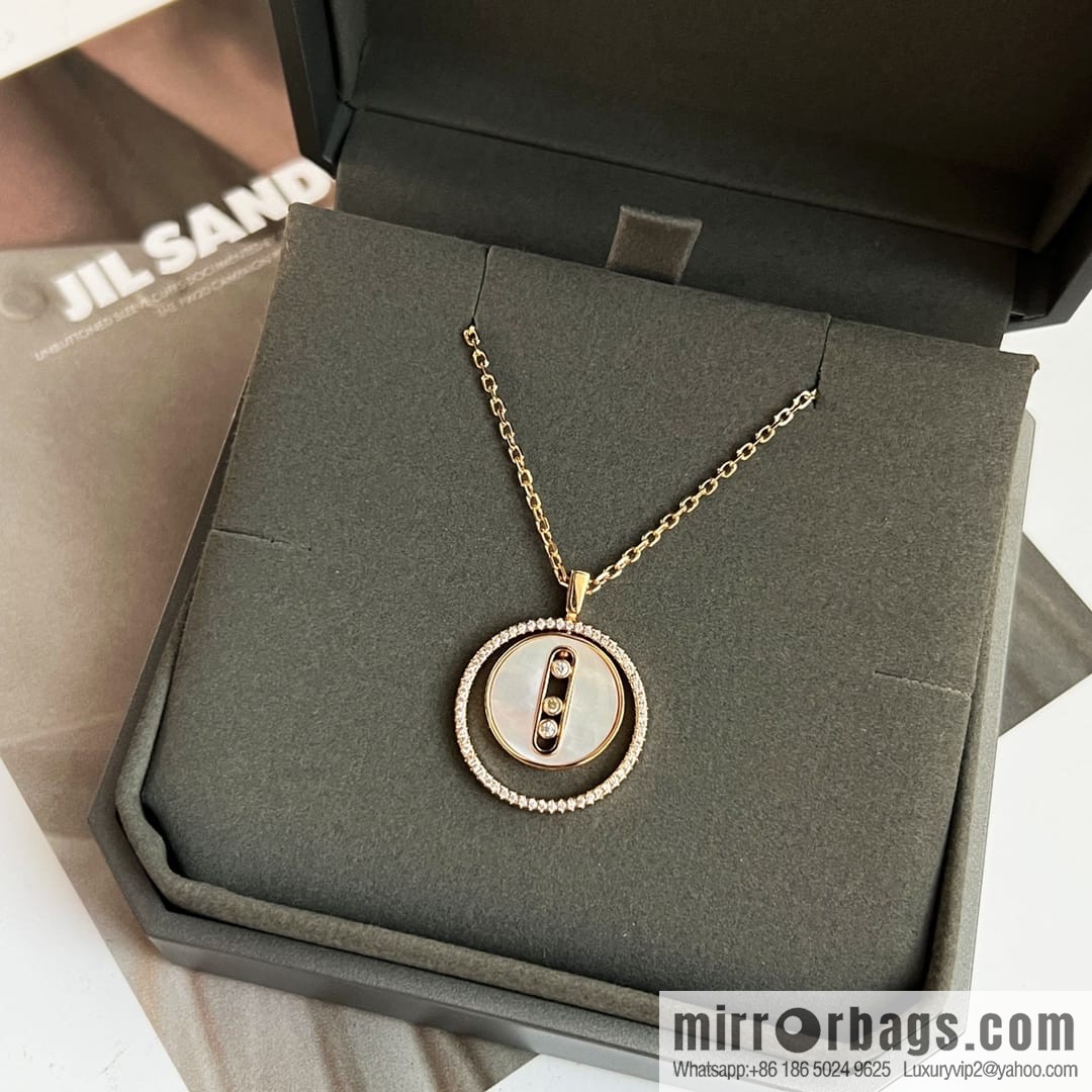 Messika LUCKY MOVE white fritillary necklace