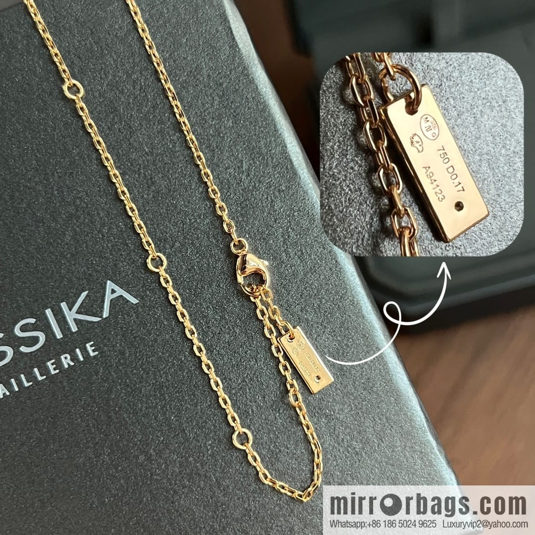 Messika LUCKY MOVE white fritillary necklace