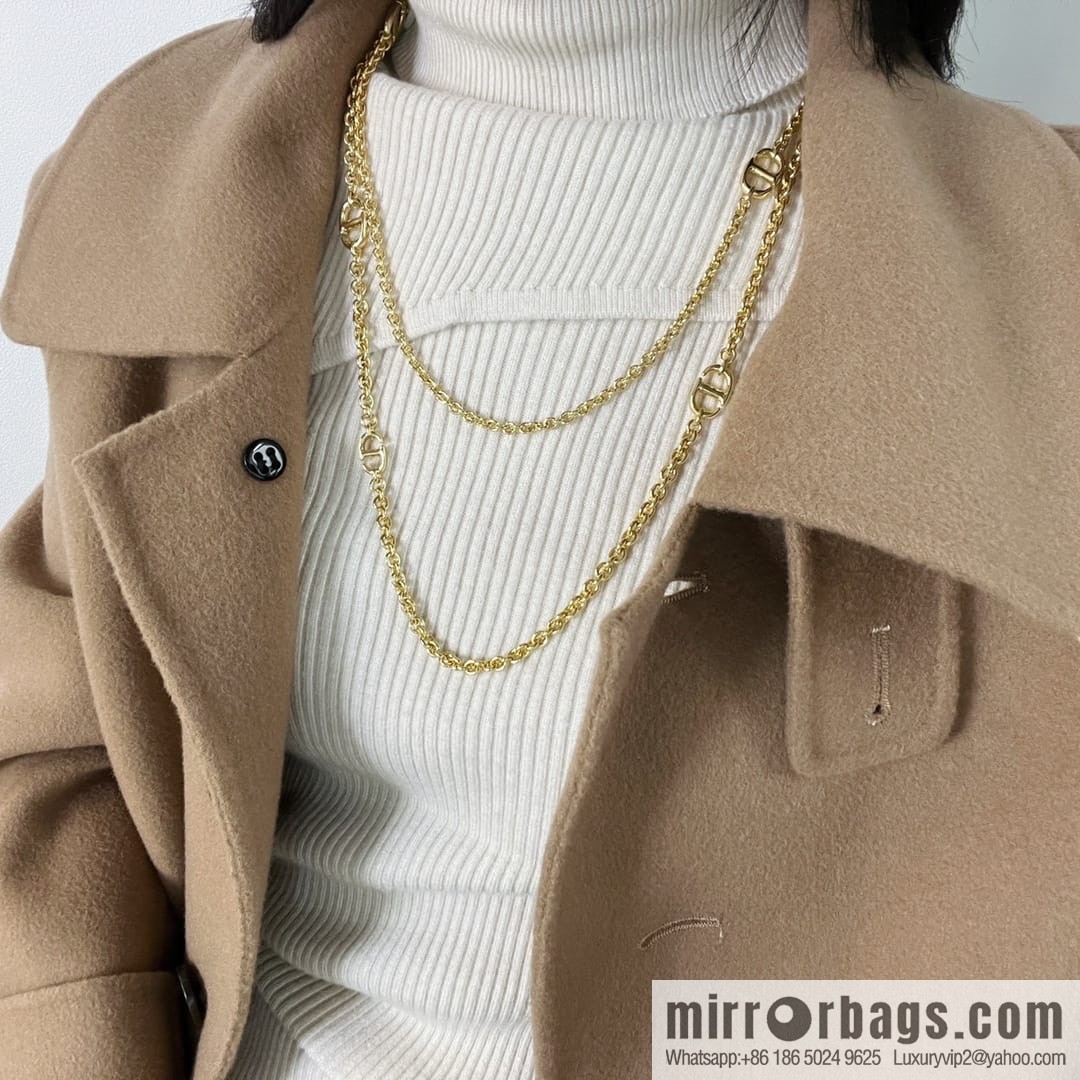 New ☑️ Dior CD double layer necklace