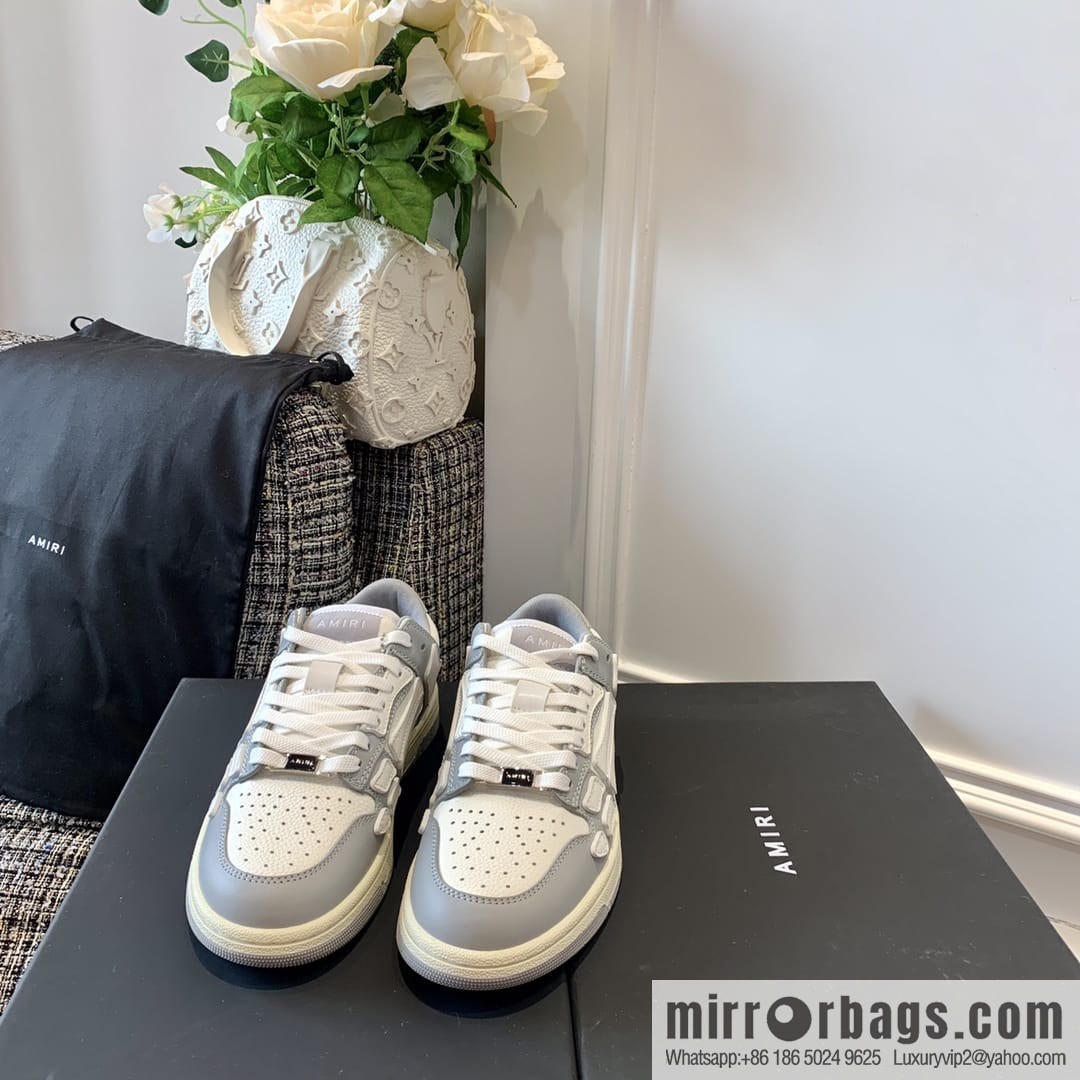 G03H4 AMIRI 21SS SKEL-TOP Bone Low Top