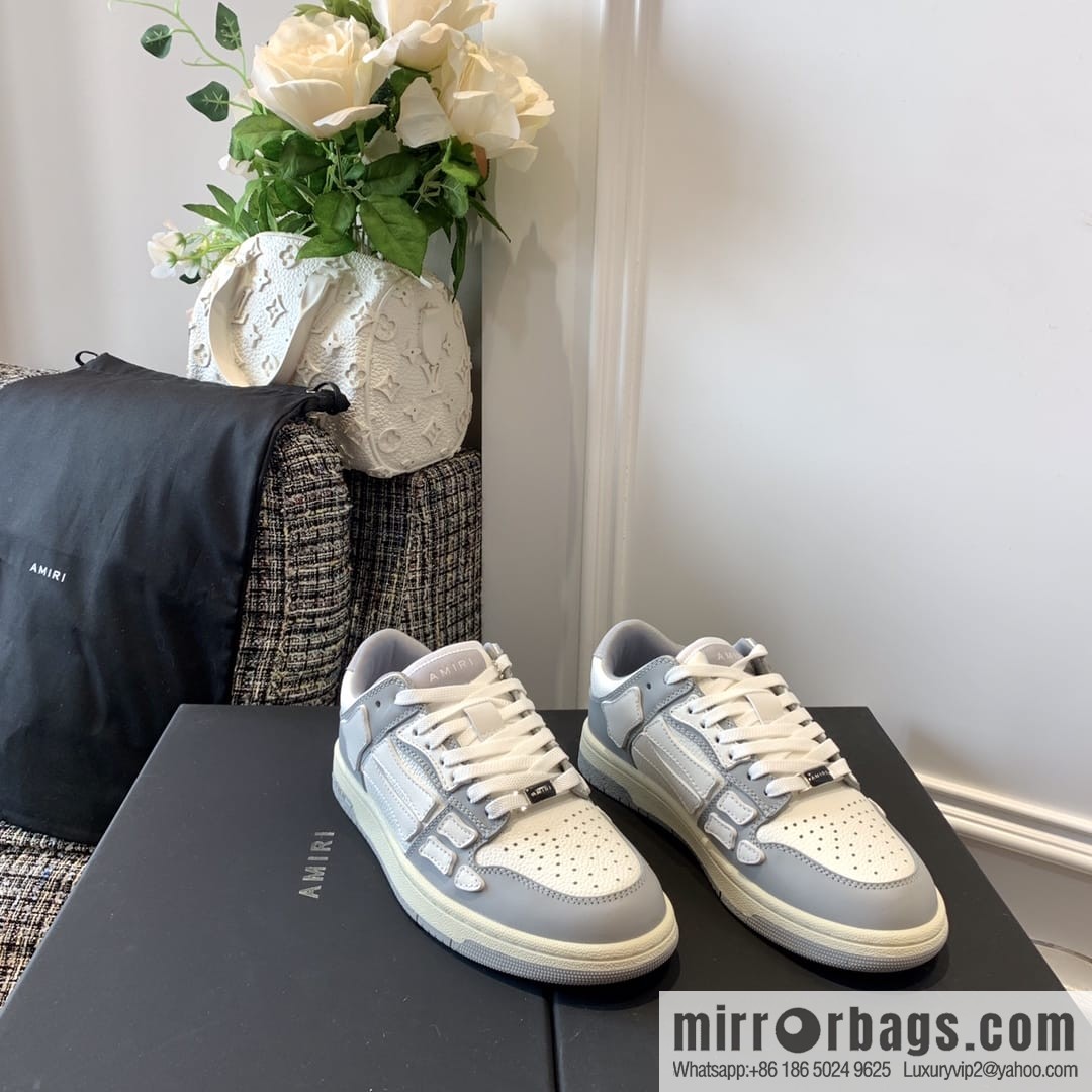 G03H4 AMIRI 21SS SKEL-TOP Bone Low Top