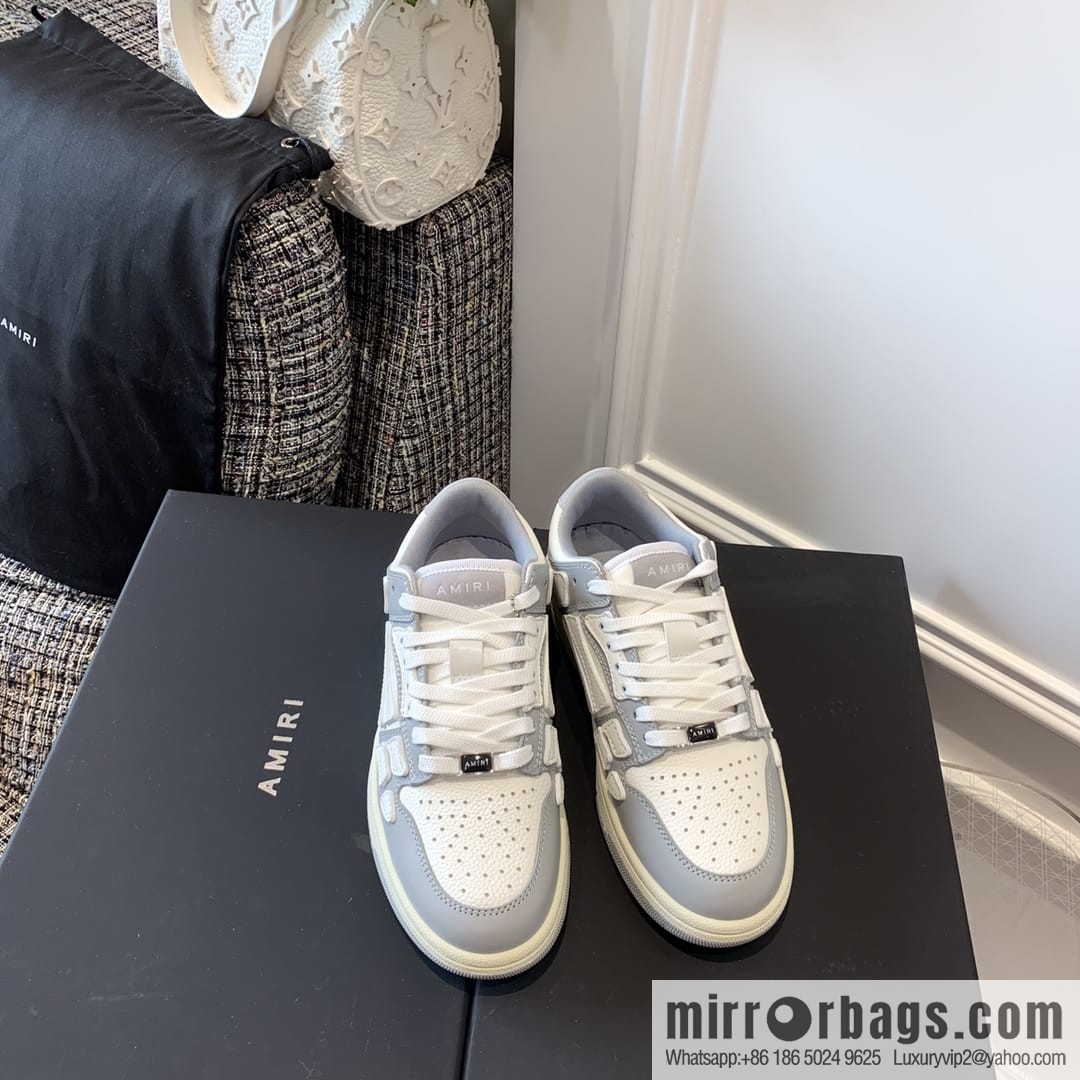 G03H4 AMIRI 21SS SKEL-TOP Bone Low Top