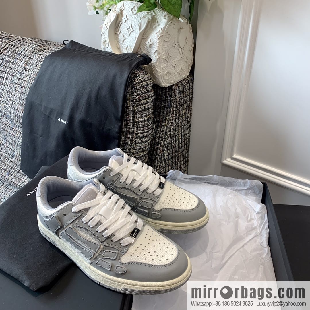 G03H4 AMIRI 21SS SKEL-TOP Bone Low Top