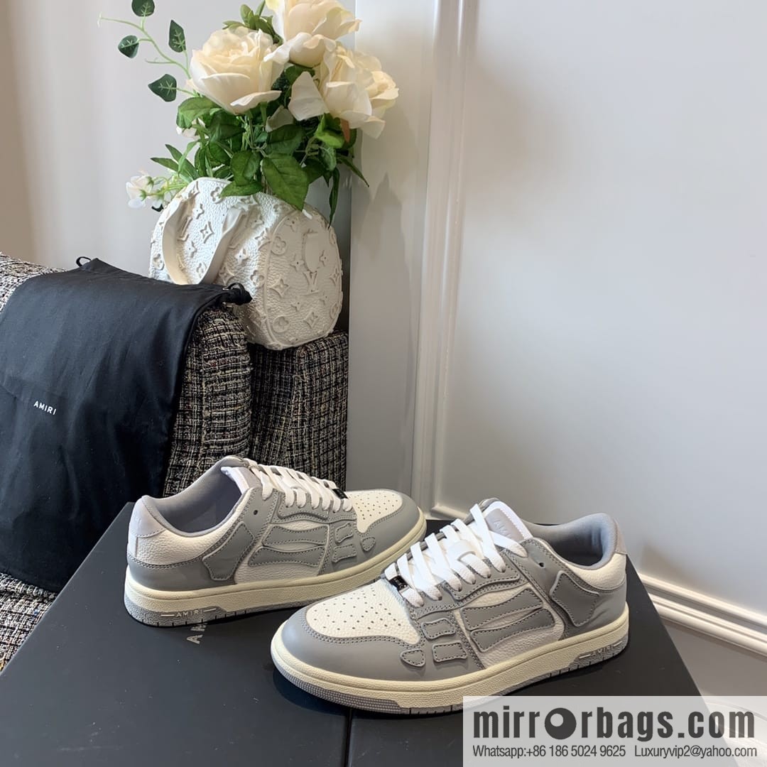 G03H4 AMIRI 21SS SKEL-TOP Bone Low Top