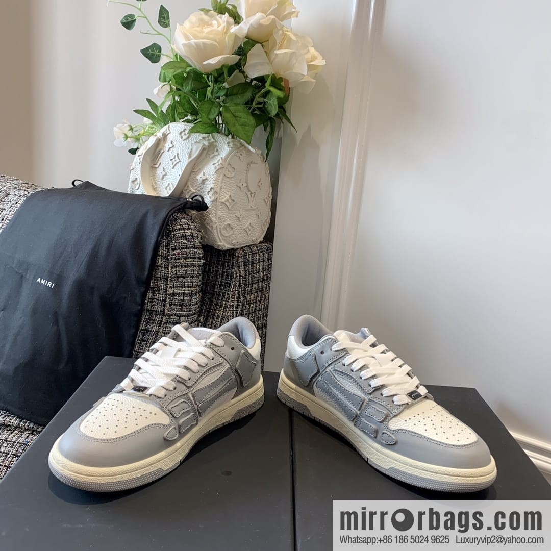 G03H4 AMIRI 21SS SKEL-TOP Bone Low Top