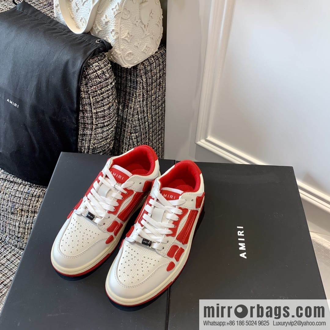 G03H4 AMIRI 21SS SKEL-TOP Bone Low Top