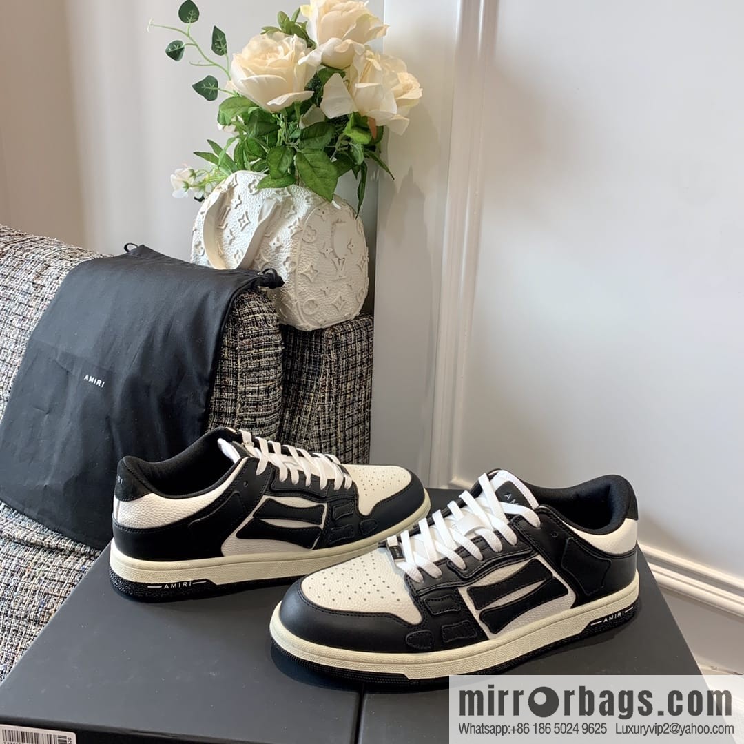 G03H4 AMIRI 21SS SKEL-TOP Bone Low Top