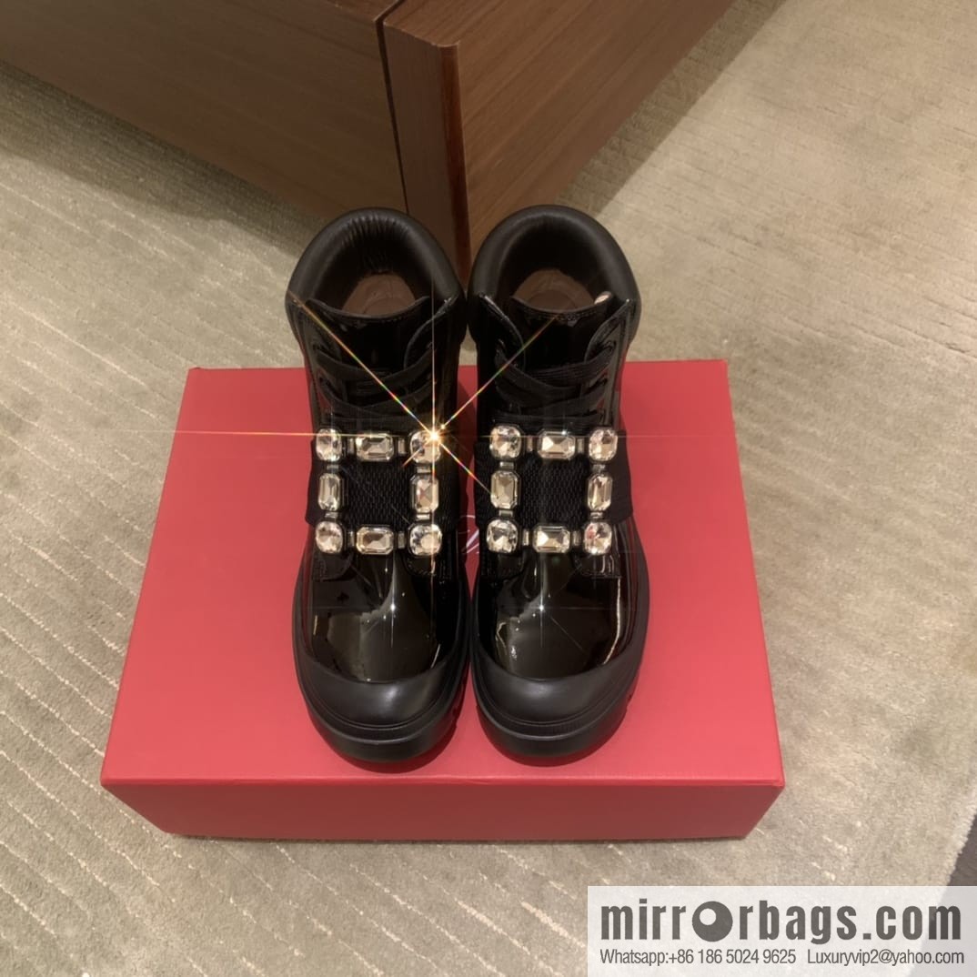 RV Walky Viv Cloud Rhinestone Square Buckle Boots/Boots