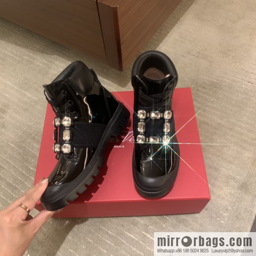 RV Walky Viv Cloud Rhinestone Square Buckle Boots/Boots