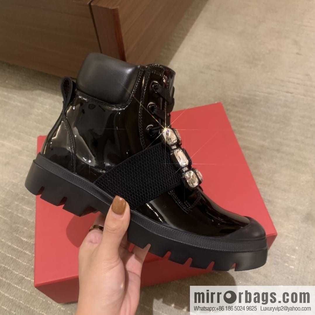 RV Walky Viv Cloud Rhinestone Square Buckle Boots/Boots