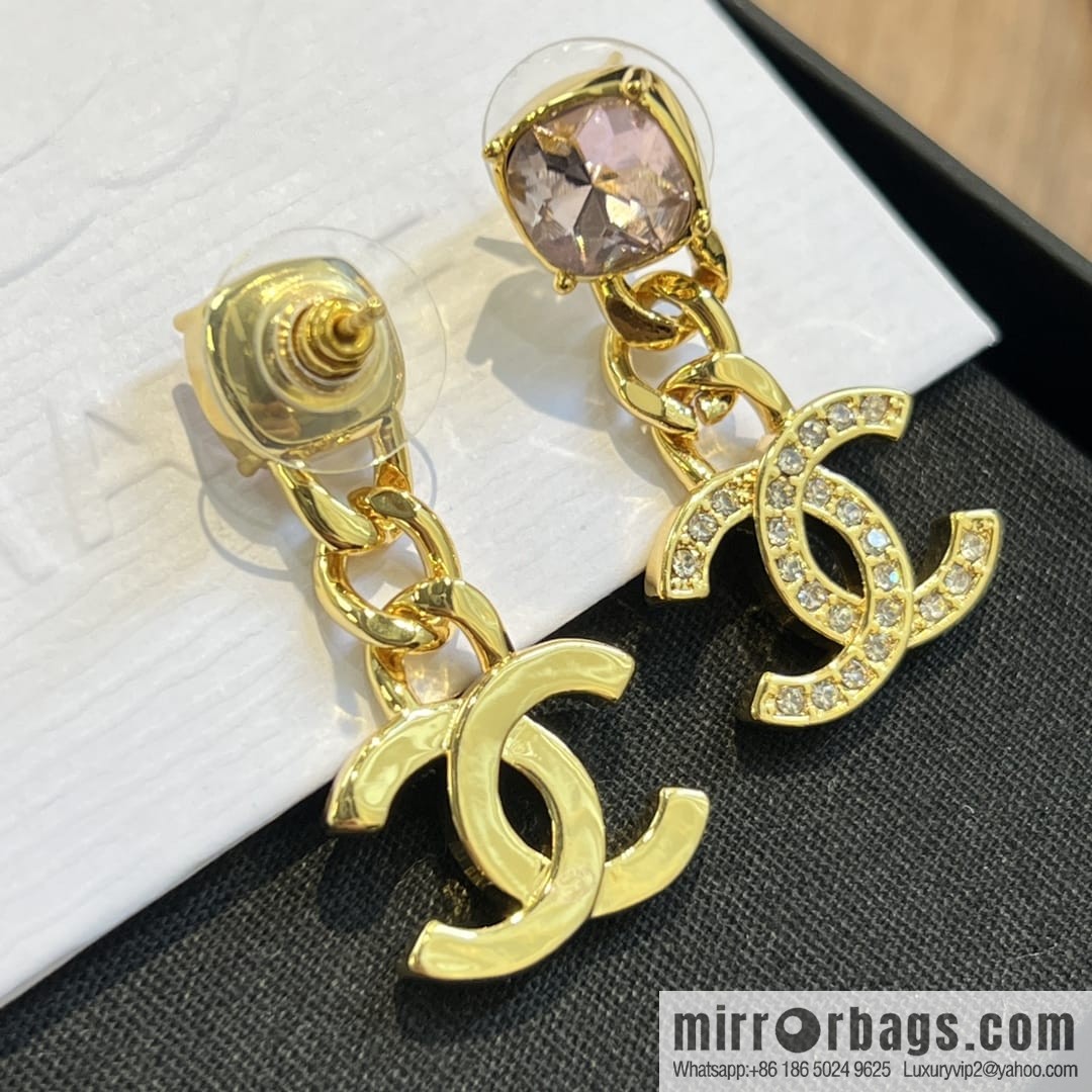 New ☑️ Chanel c2 double c stud earrings