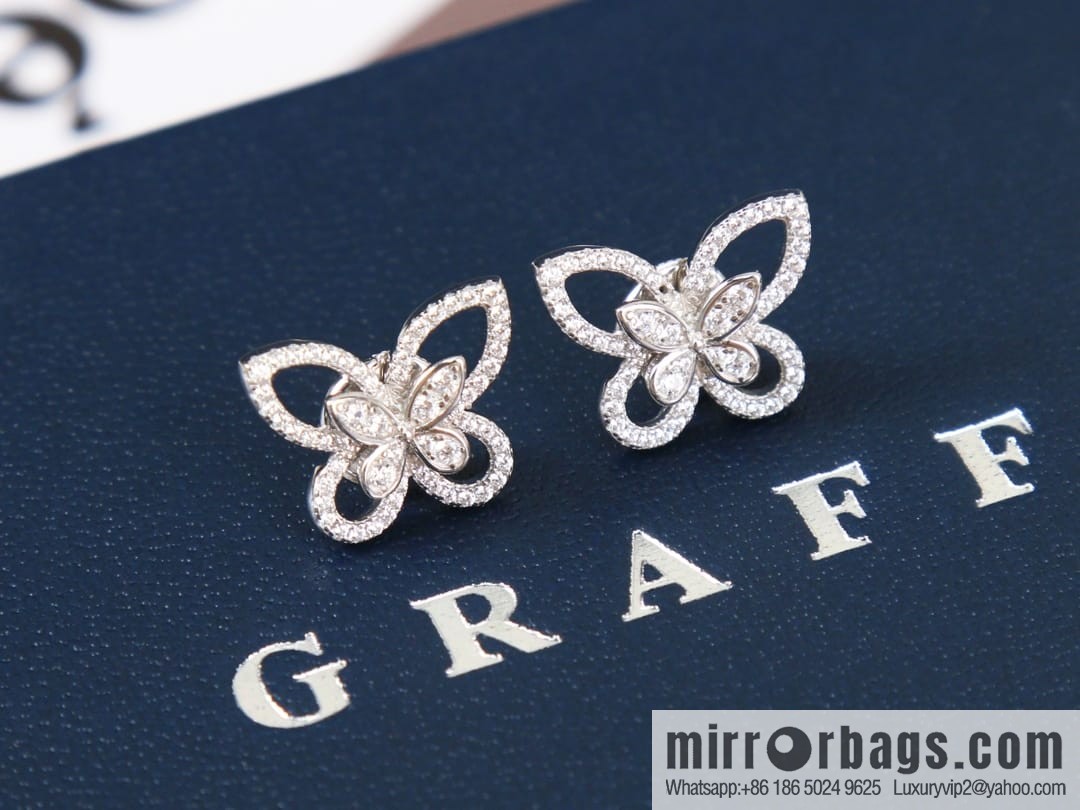 GRAFF butterfly phantom diamond stud earrings