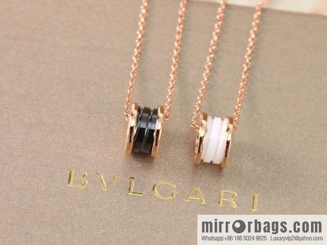 BVLGARI Bulgari black and white ceramic necklace