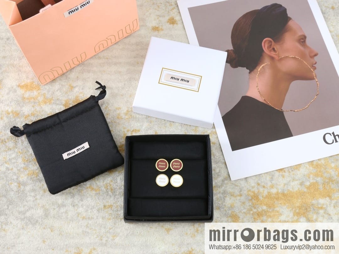 Miu Miu button stud earrings