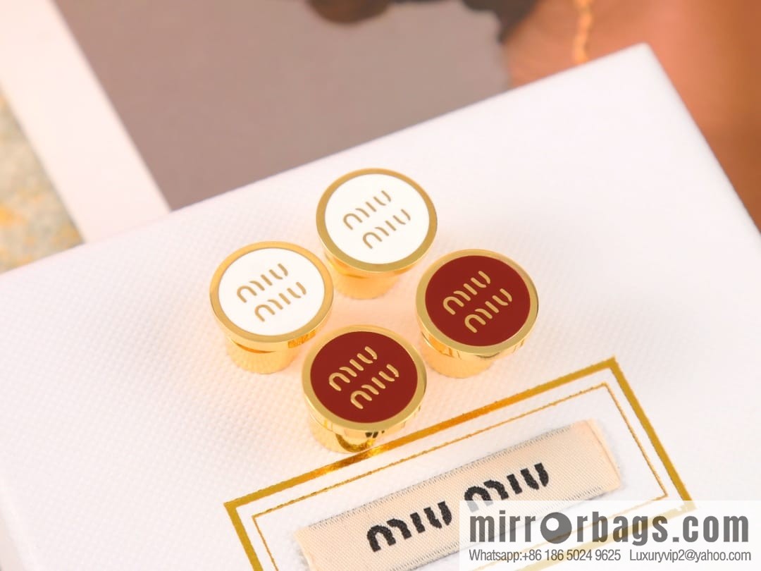 Miu Miu button stud earrings