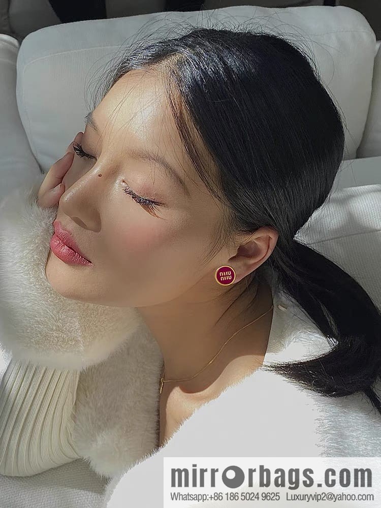 Miu Miu button stud earrings