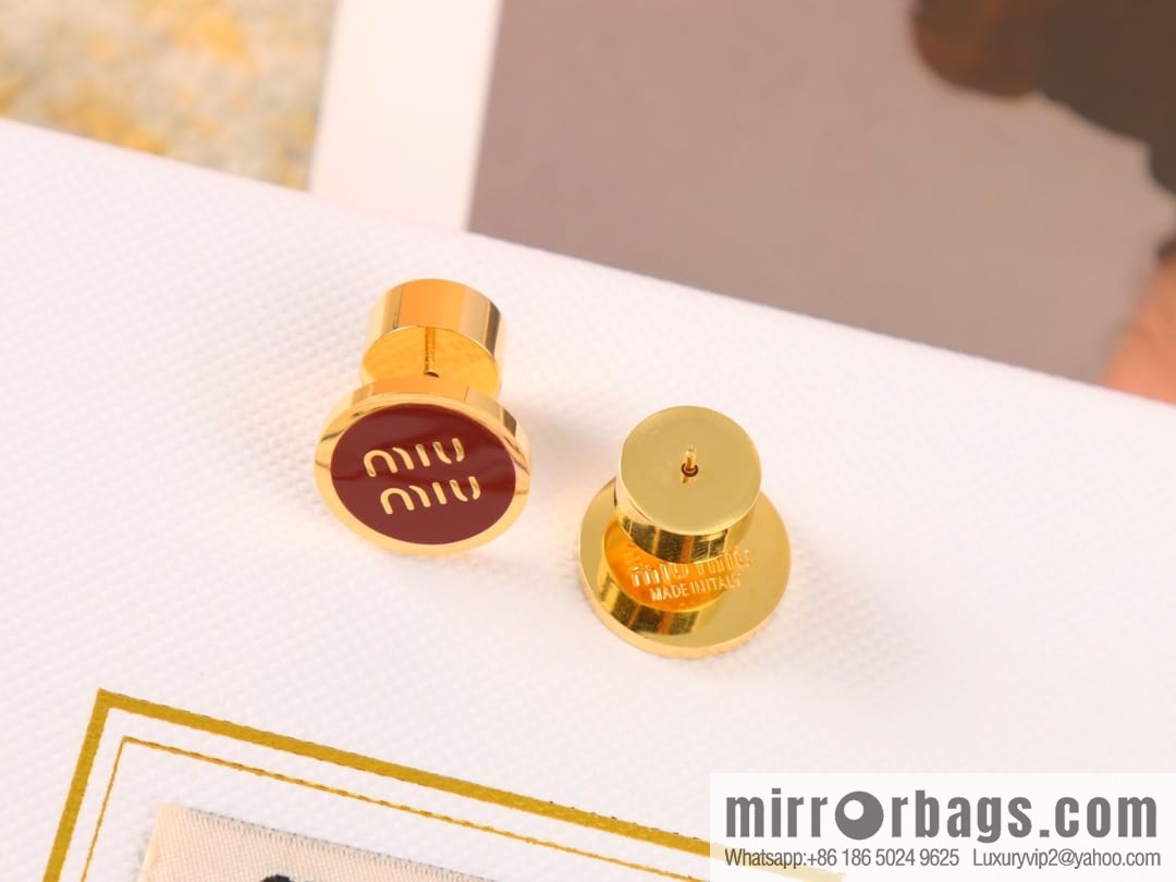 Miu Miu button stud earrings
