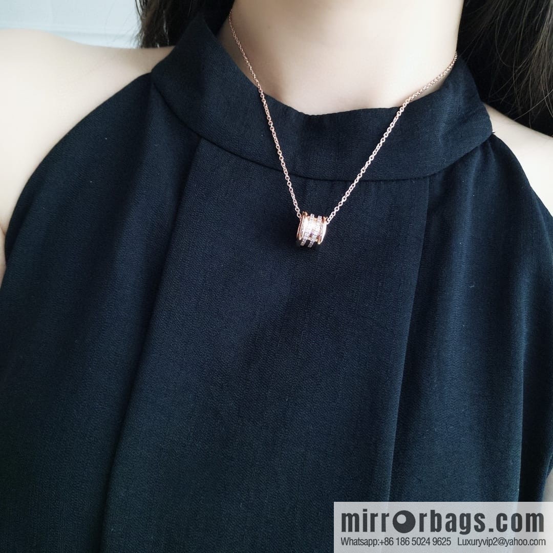 BVLGARI Bulgari spiral full diamond necklace