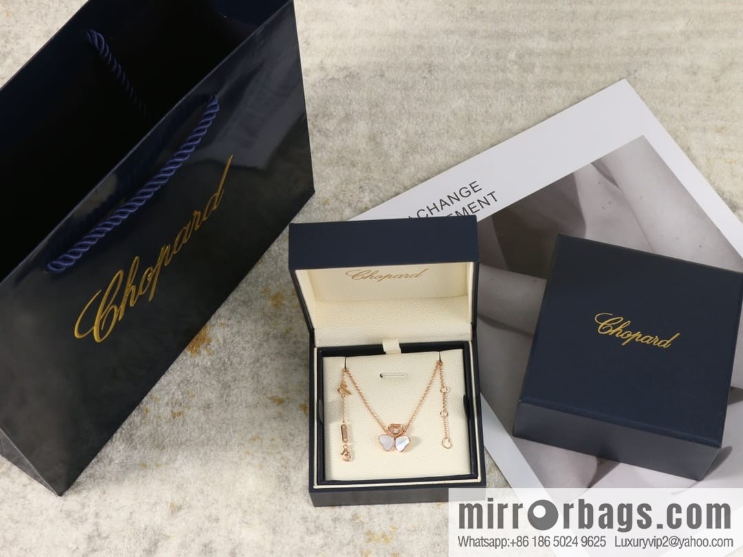 Chopard HAPPY HEARTS three love white shell necklace