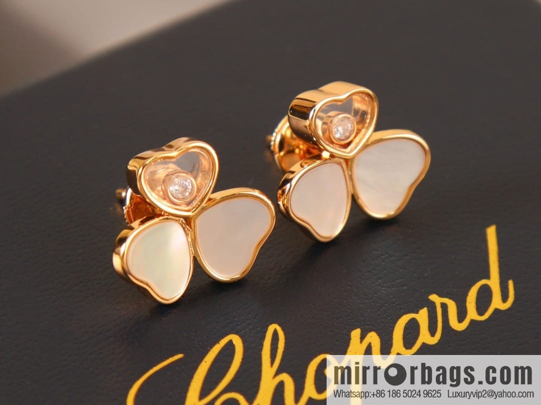 Chopard HAPPY HEARTS three love white shell necklace