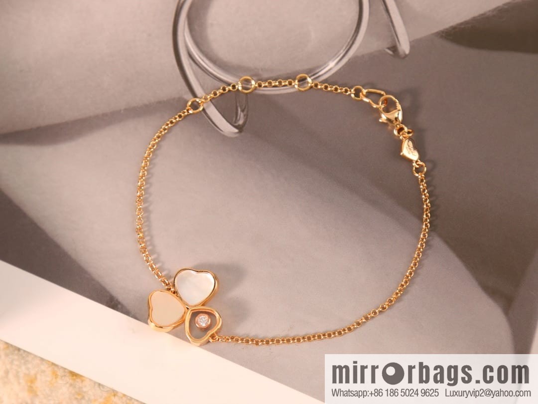 Chopard HAPPY HEARTS three love white shell necklace