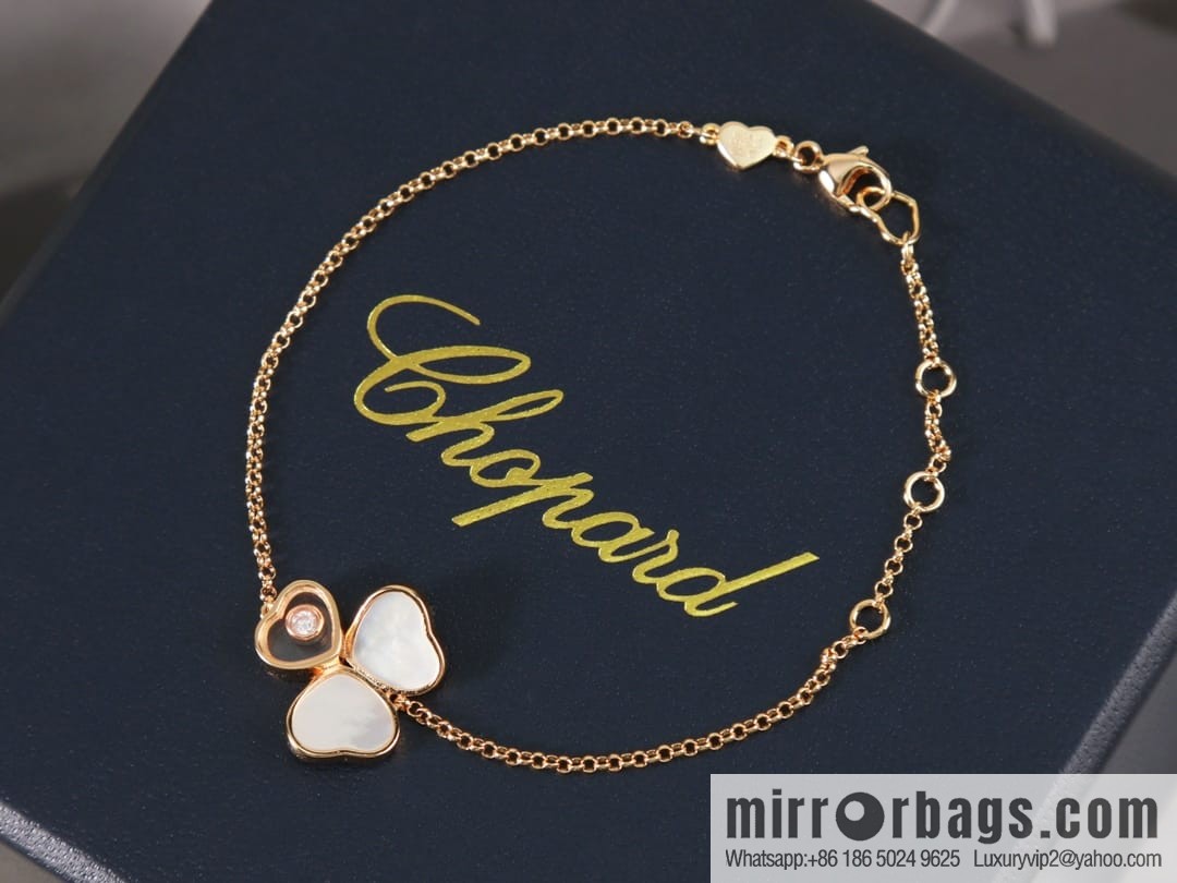 Chopard HAPPY HEARTS three love white shell necklace