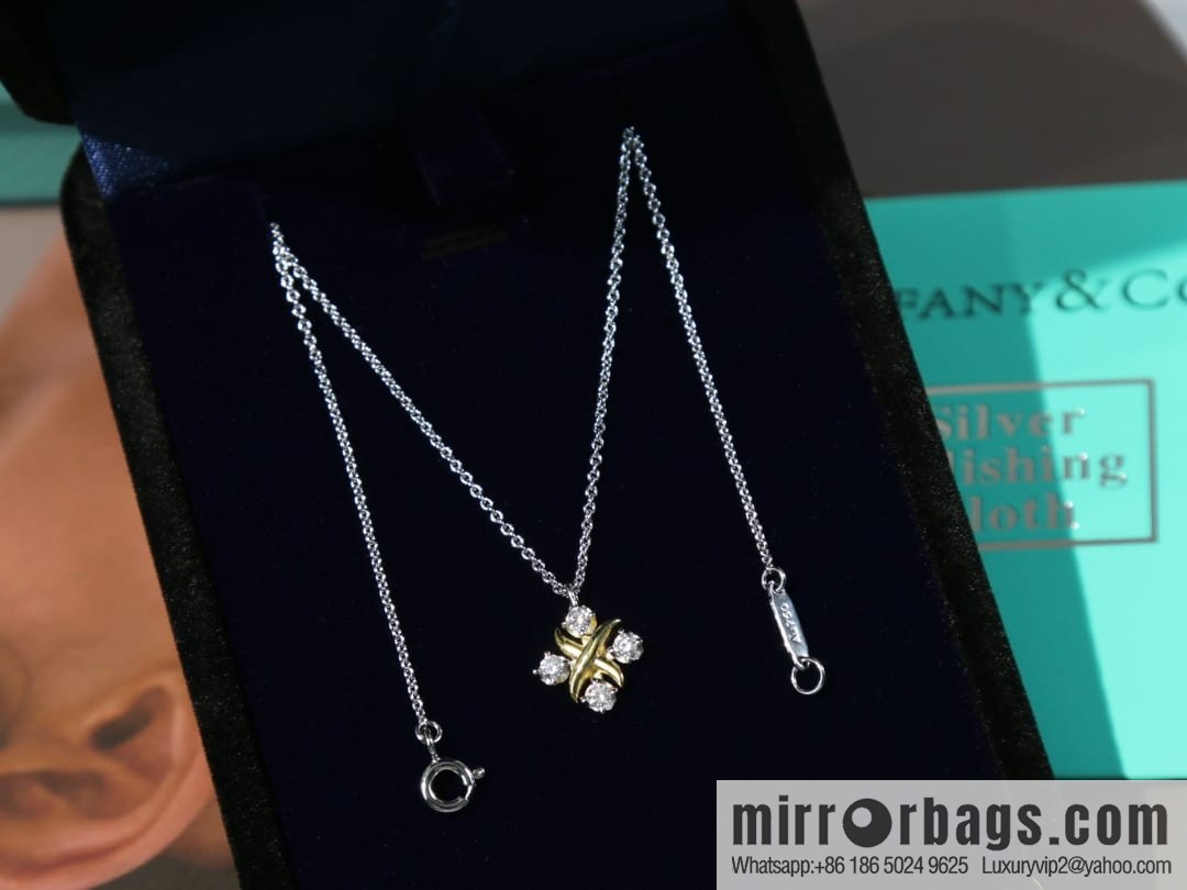 New ☑️ TIFFANY & Co. Tiffany & Co. Color separation cross necklace