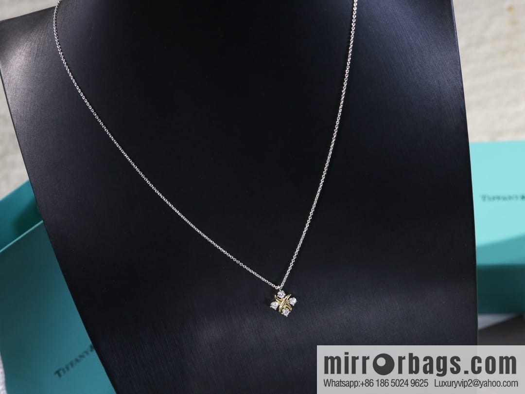 New ☑️ TIFFANY & Co. Tiffany & Co. Color separation cross necklace