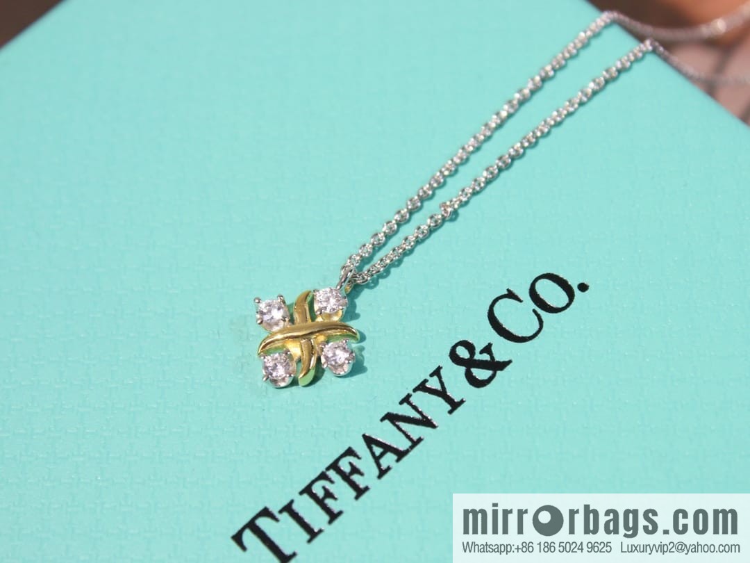 New ☑️ TIFFANY & Co. Tiffany & Co. Color separation cross necklace